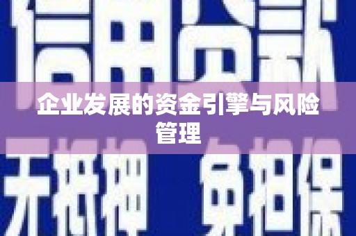 天水企业发展的资金引擎与风险管理