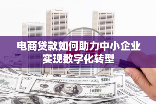 东阿电商贷款如何助力中小企业实现数字化转型