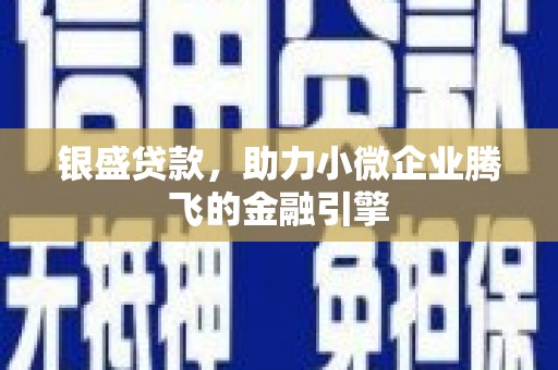 华宁银盛贷款，助力小微企业腾飞的金融引擎