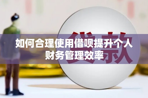 湾仔区如何合理使用借呗提升个人财务管理效率