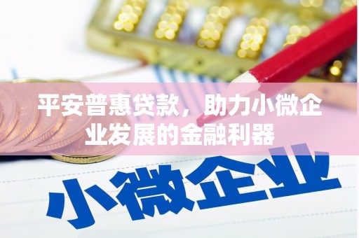 灵宝平安普惠贷款，助力小微企业发展的金融利器