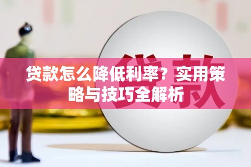 韶关贷款怎么降低利率？实用策略与技巧全解析